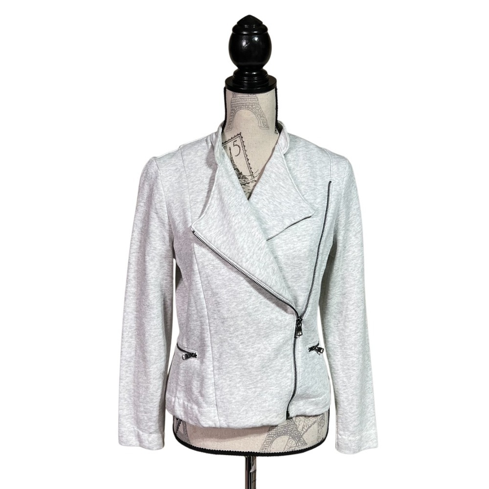 Banana Republic S Sweatshirt Fabric Moto Jacket